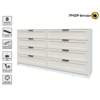 Kомод Тренд КТ-К197 (Белый ЛДСП/ Кашемир ЛМДФ) Ш1965 В1020 Г451